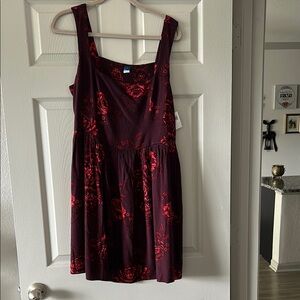 Old Navy Red Sequin Mini Dress V-Neck Sleeveless
